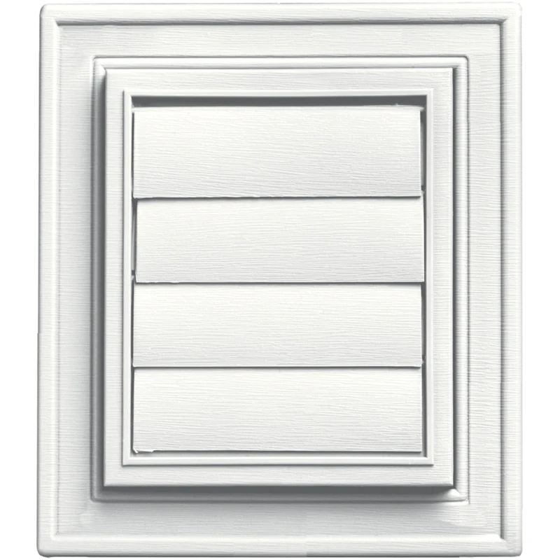 8 In. H X 7 In. W White Vinyl Exhaust Vent For Siding