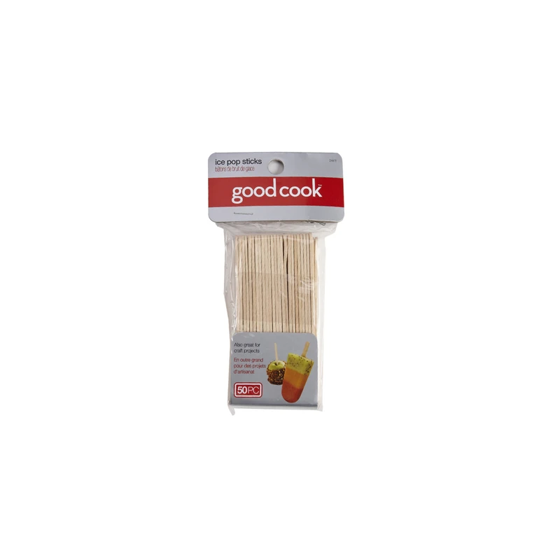 Tan Wood Ice Pop Sticks - 50 Count, 6.55 In Length