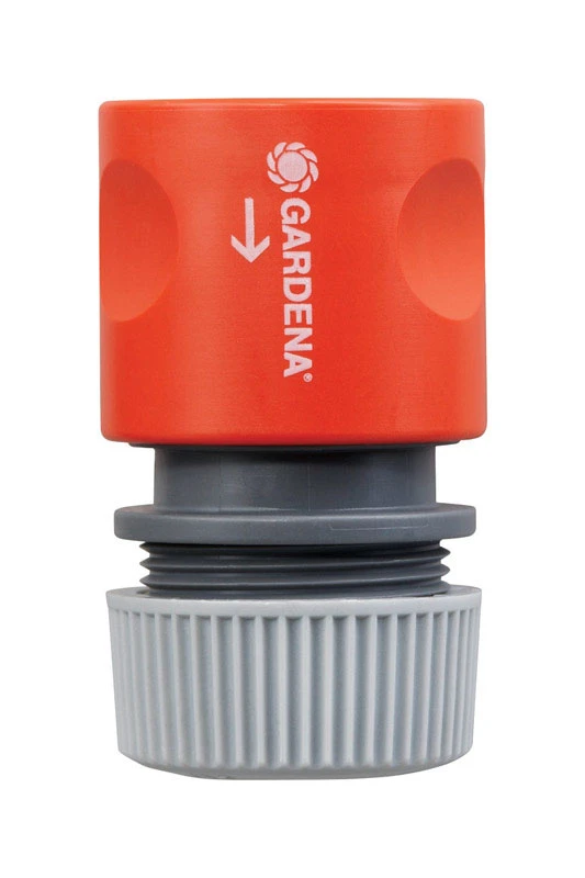 Gardena 5/8 In. Nylon/abs Threaded Female Hose End Repair Connector With Water Stop