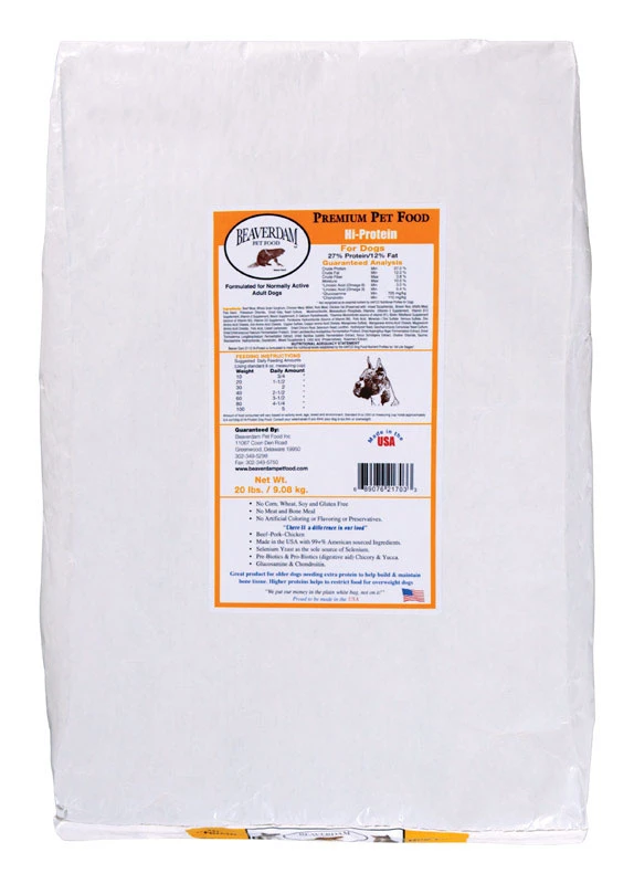 Hi-protein Adult Pork And Chicken Dry Dog Food 20 Lb