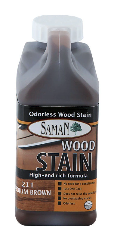 Semi-transparent Medium Brown Water-based Wood Stain 32 Oz For Indoor Use