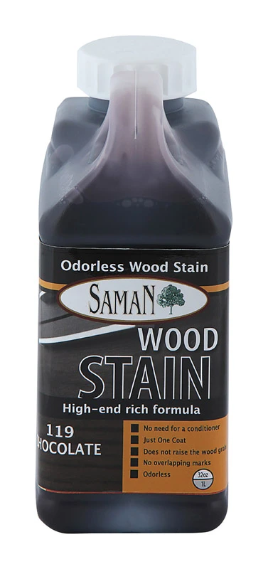 Semi-transparent Chocolate Water-based Wood Stain 32 Ounce Container