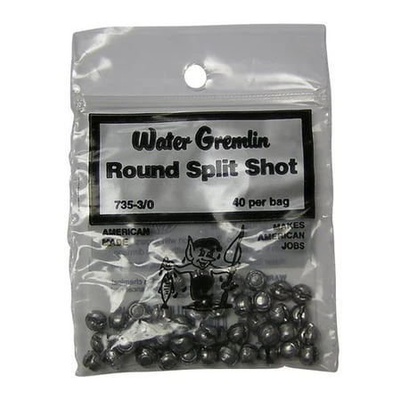 WATER GREMLIN 735-3 ROUND SPLIT-SHOT 16 PC