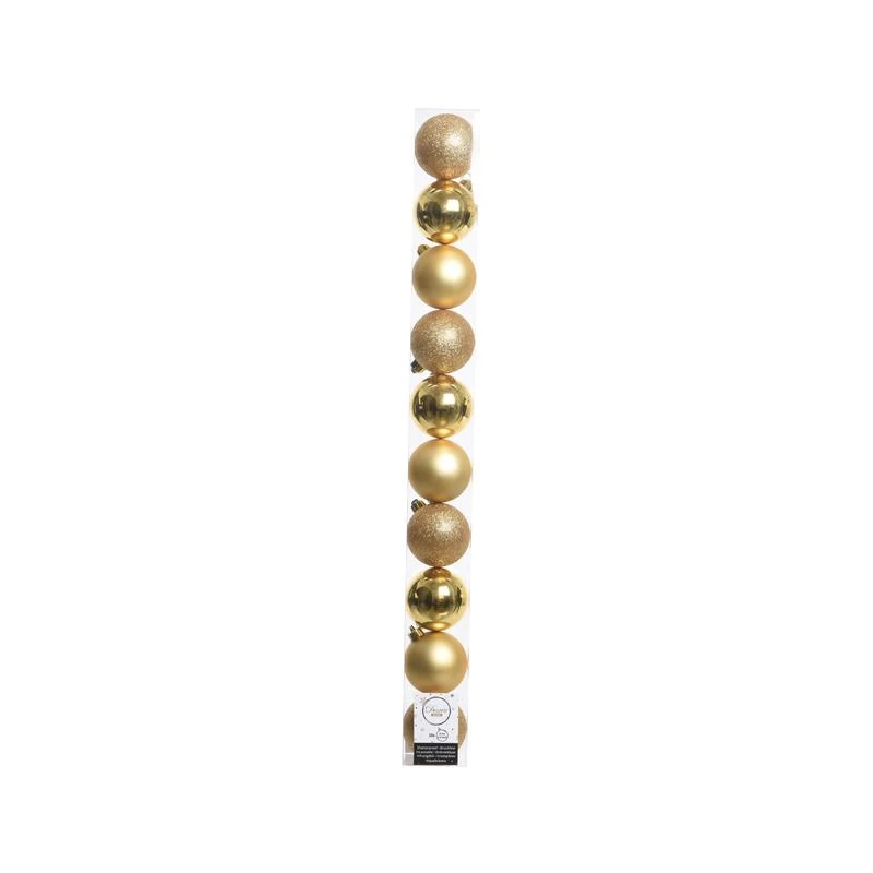 Gold Shatterproof Baubles Ornaments 2 Inch - Model 20170