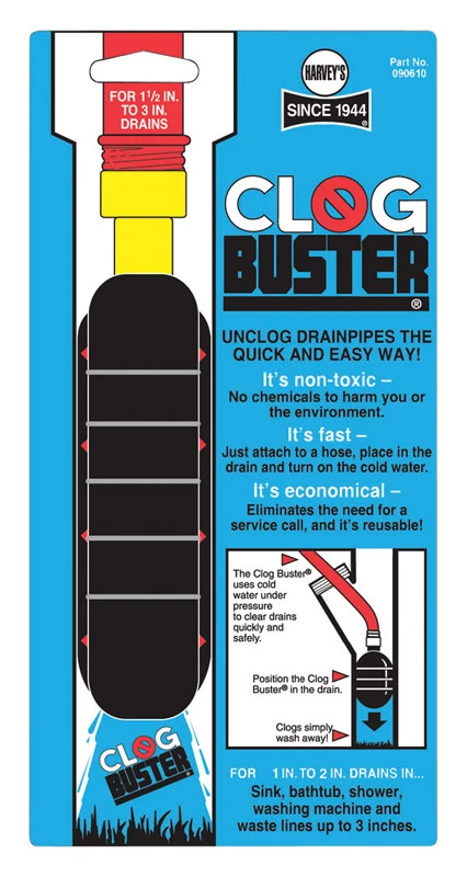 Clogbuster Drain Unclogger For 1 To 2 Inch Pipes - Model 090610