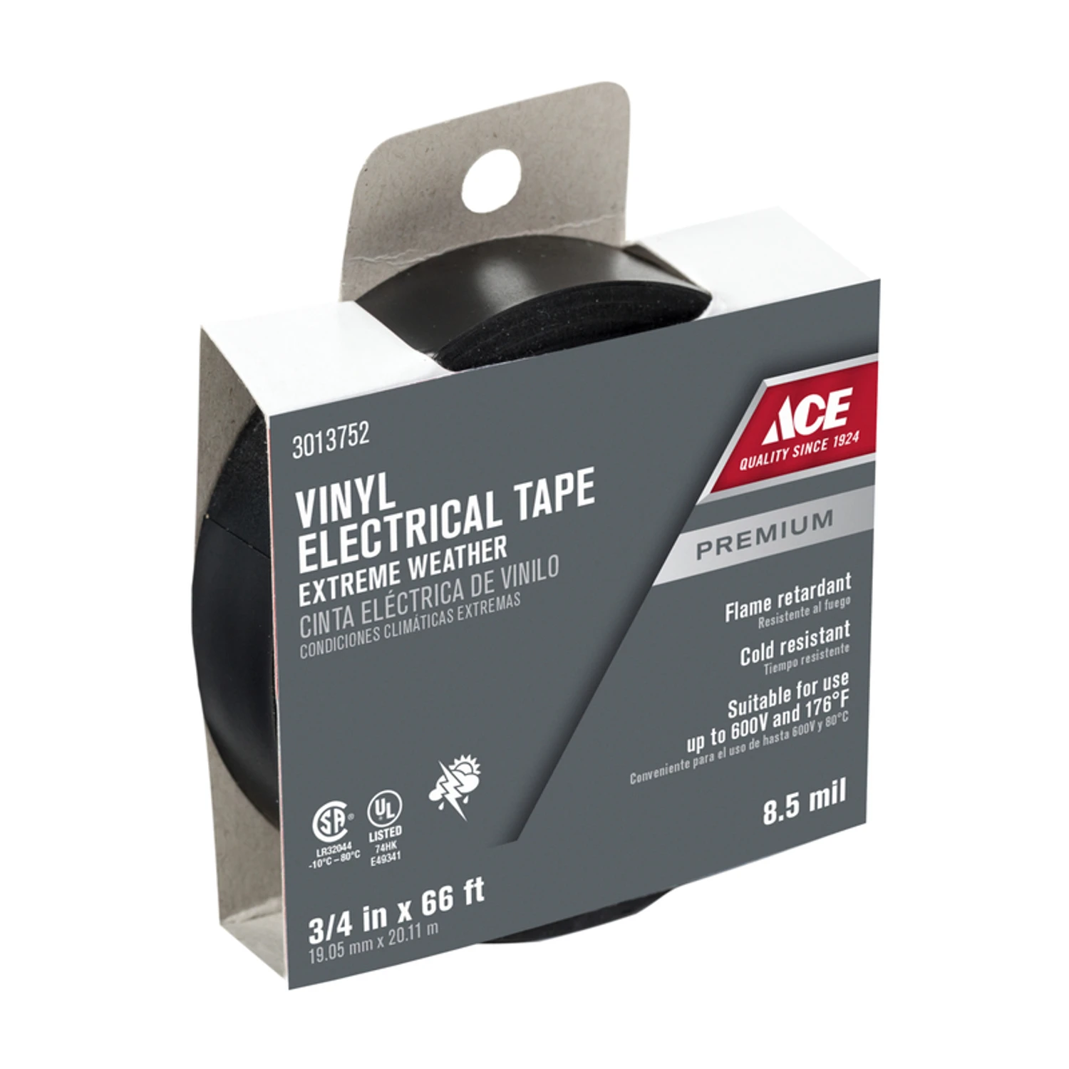 3/4 In. W X 66 Ft. L Black Vinyl Electrical Tape For Electrical Projects