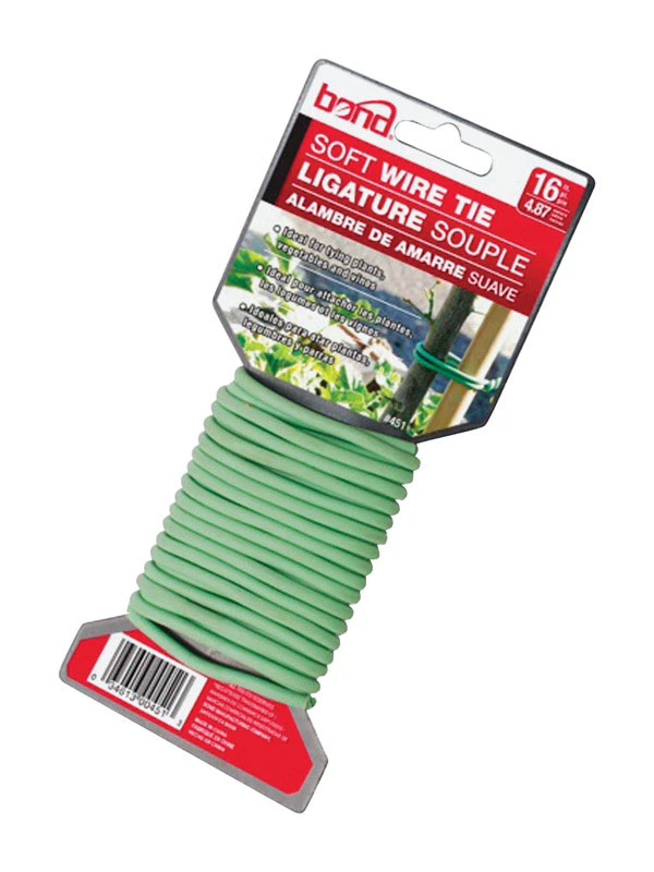 Bond 3/16 In. W Green Soft Wire Ties - 16 Feet Long For Plant Support