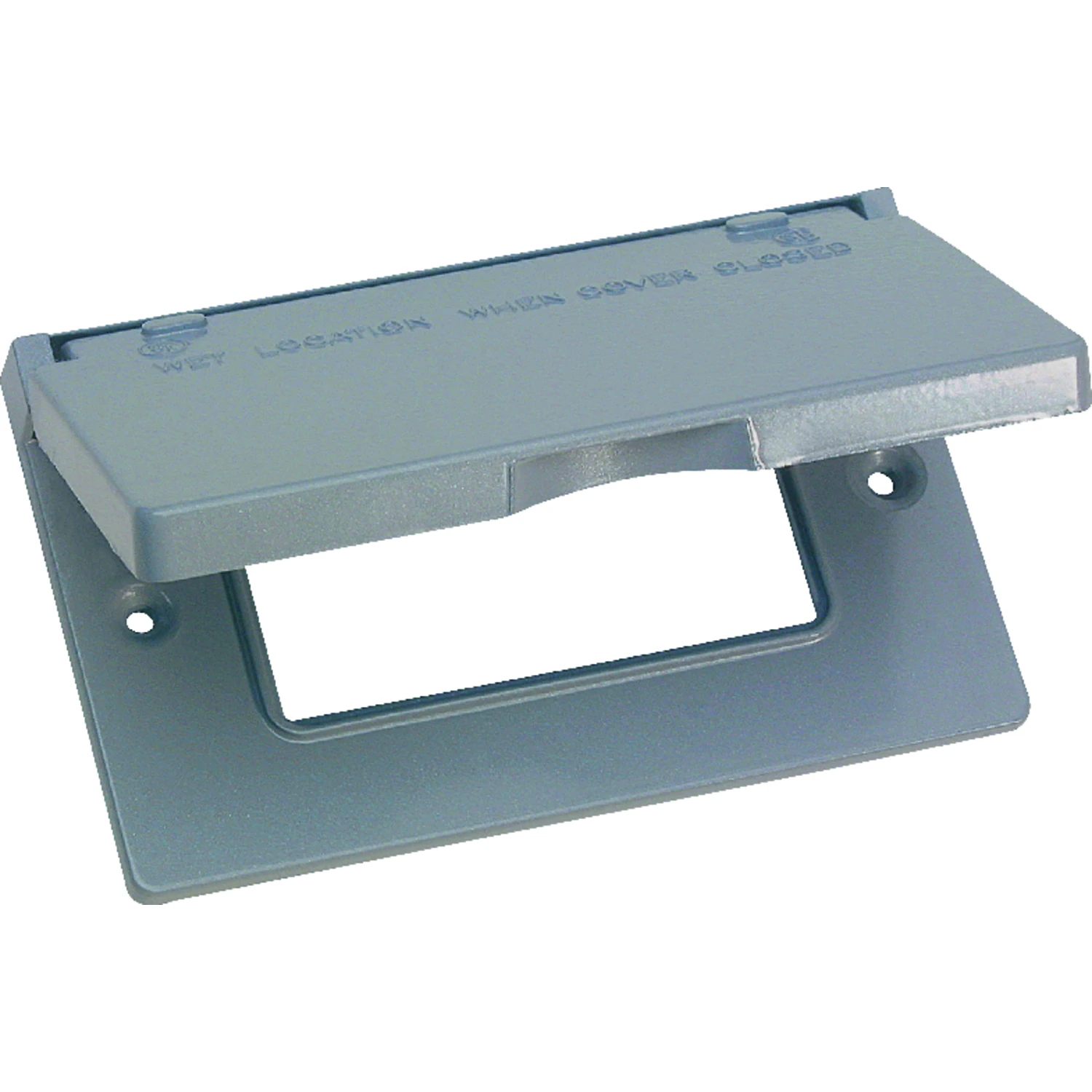 Rectangle Metal 1 Gang Horizontal Gfci Cover For Wet Locations