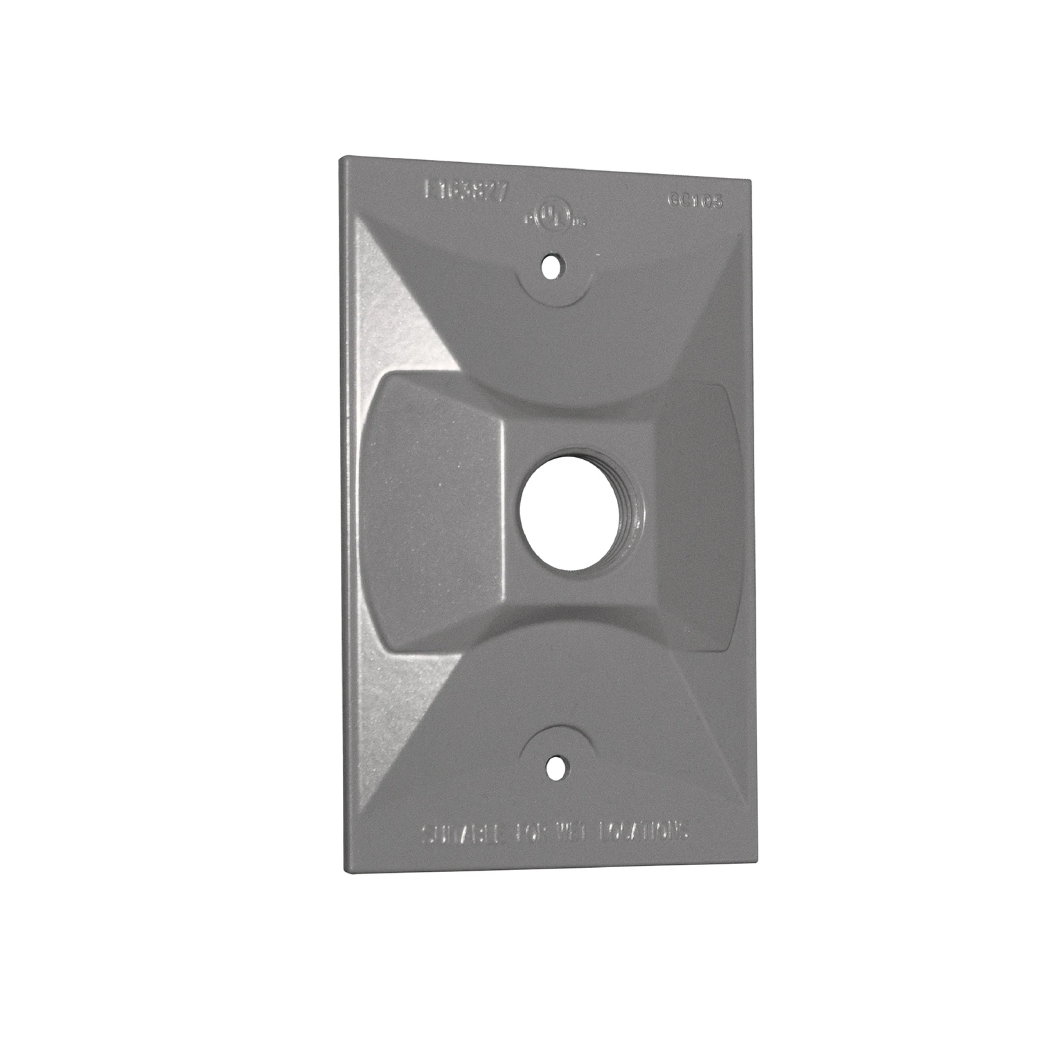 Rectangle Metal 1 Gang Lampholder Cover For Wet Locations