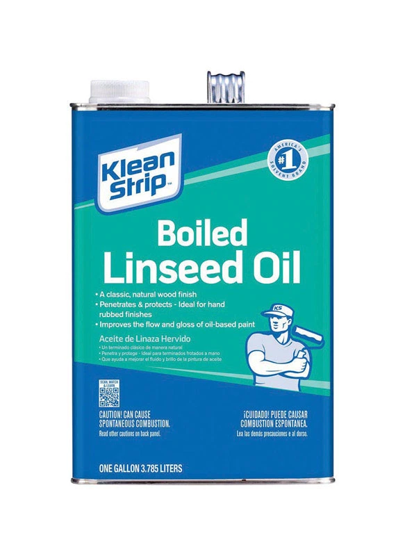 1 Gallon Transparent Clear Boiled Linseed Oil - Fast Drying, Pure Finish