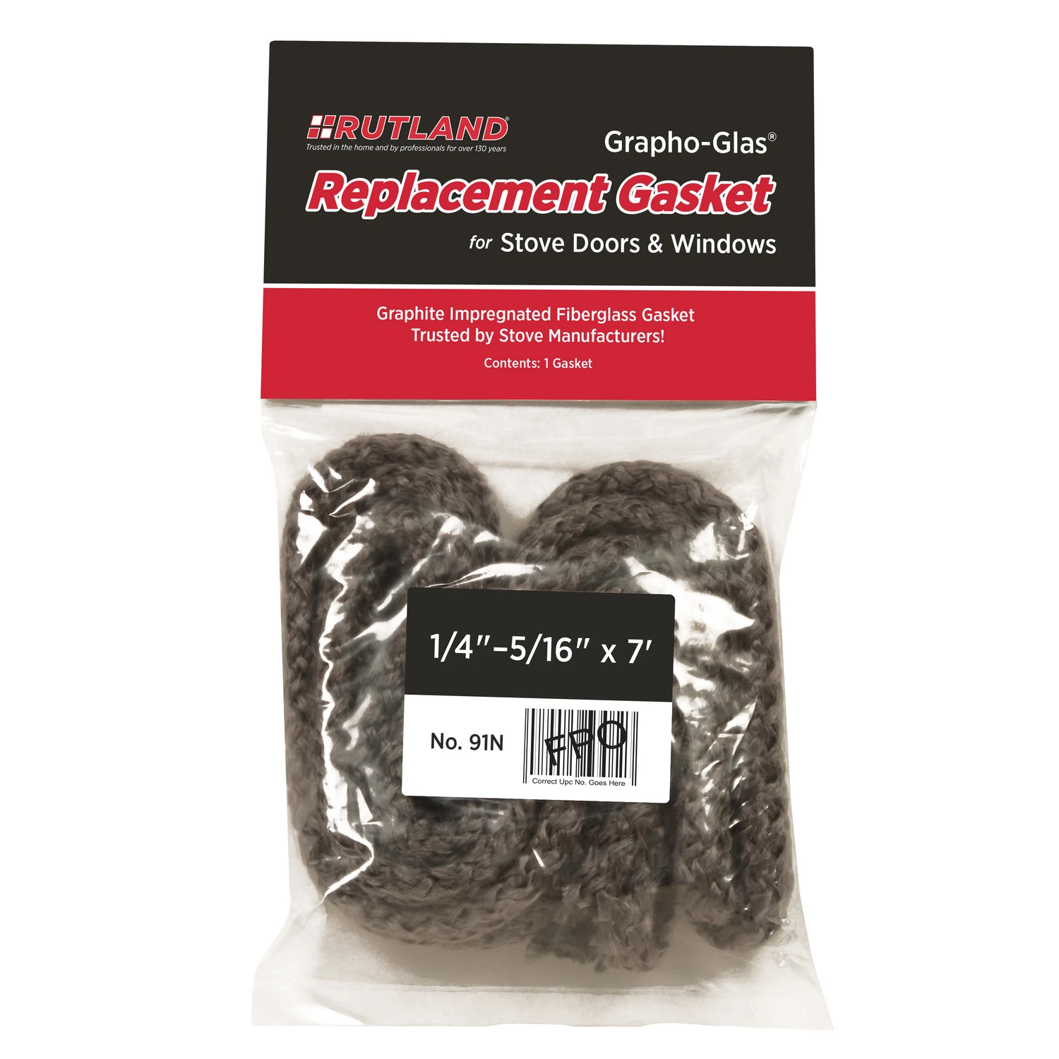 Grapho-glas Fiberglass Rope Gasket 1/4-5/16 In. X 7 Ft.