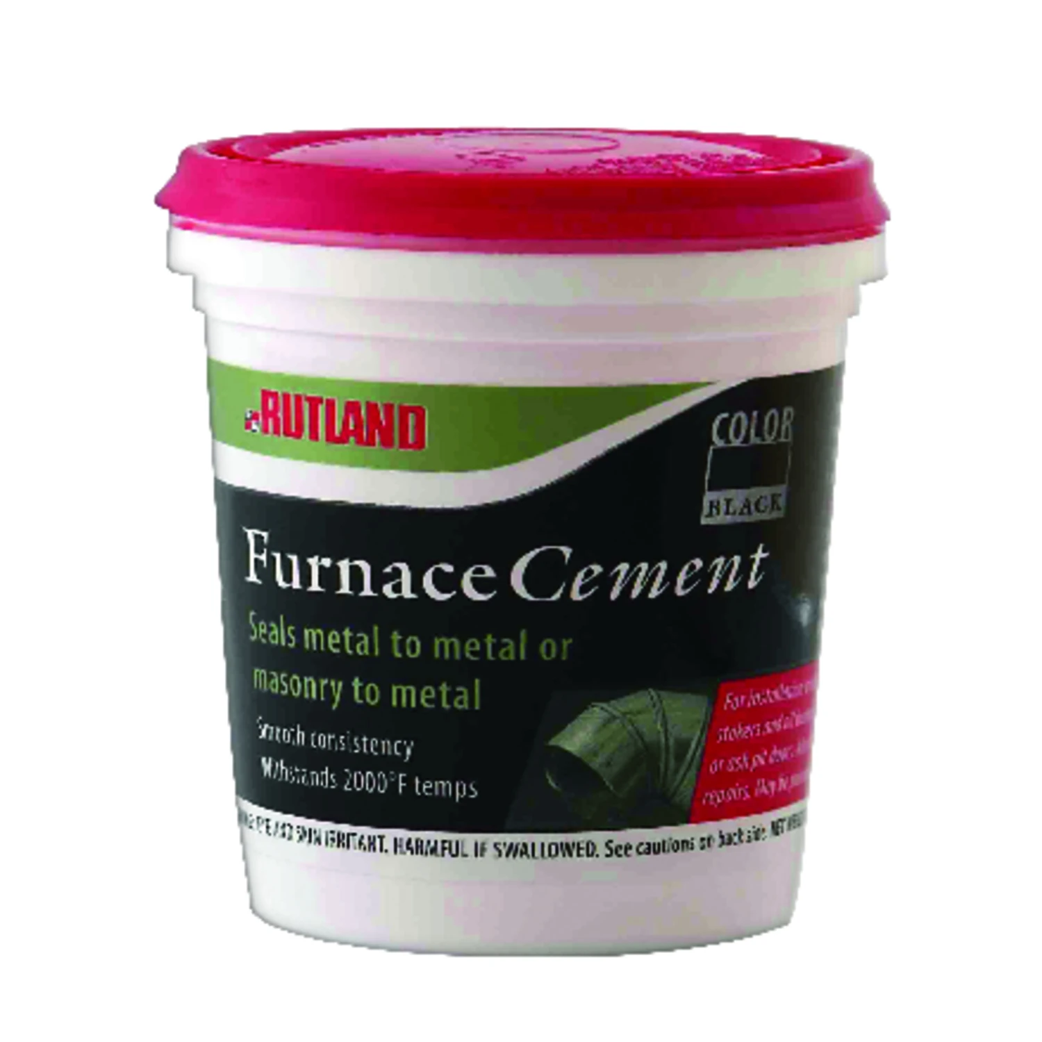 8 Fl. Oz. Black Furnace Cement Tub Model 64a For High-temperature Repairs