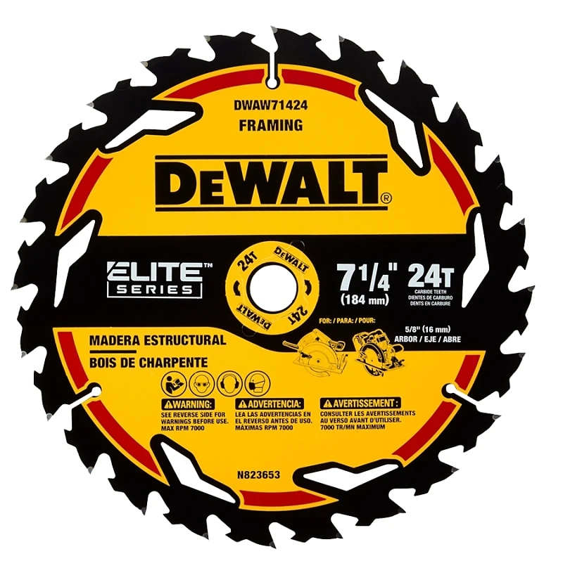 Elite Circular Saw Blade, 24-Tooth, 7-1/4 In.