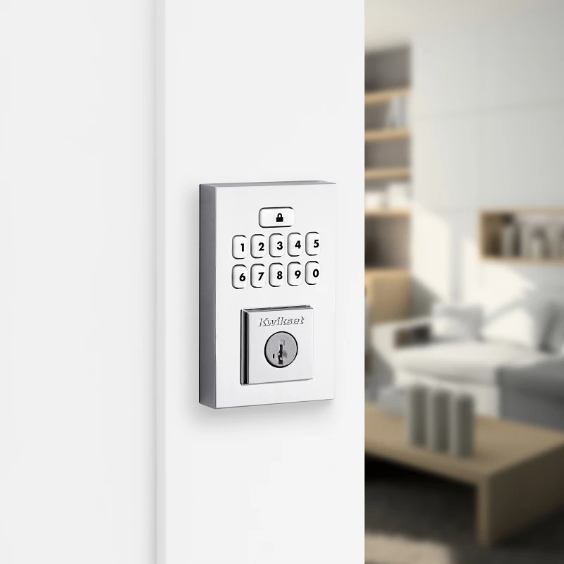 Smartcode Polished Chrome Electronic Deadbolt With Smartkey Security