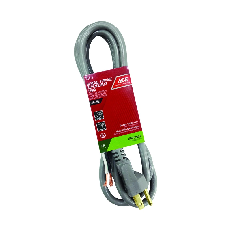 16/3 Sjtw 125 Volt 9 Feet Long Appliance Cord For Versatile Use