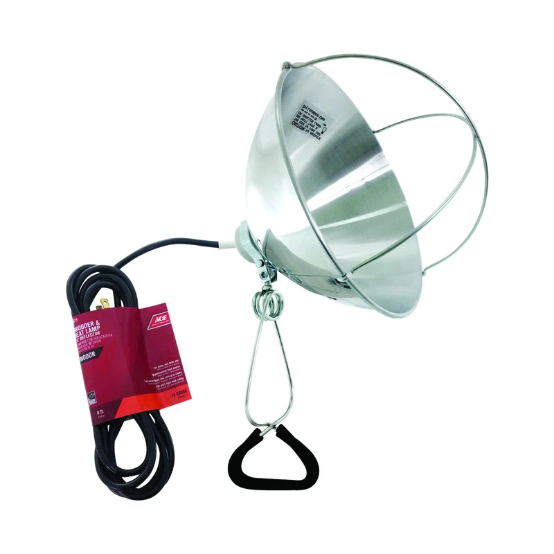 250 Watts Brooder And Heat Lamp With Porcelain Socket And Steel Guard