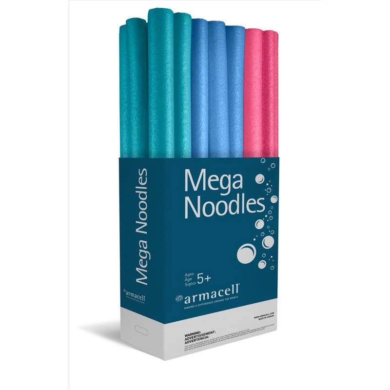 56 In. Mega Water Noodle Toy - Assorted Colors For Pool Fun