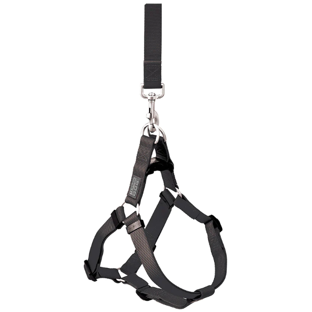 Terrain D.o.g. Adjustable Nylon Dog Harness, Black, Small Size With Aluminum Hardware