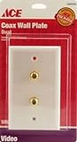Dual Coaxial Wall Plate - Model 3101219, White Finish, Easy Installation