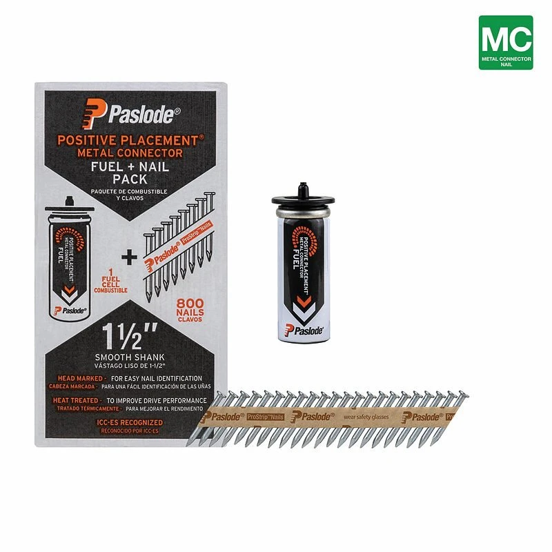 Paslode ProStrip 1-1/2 in. L Paper Strip Brite Fuel and Nail Kit 30 deg 1 pk
