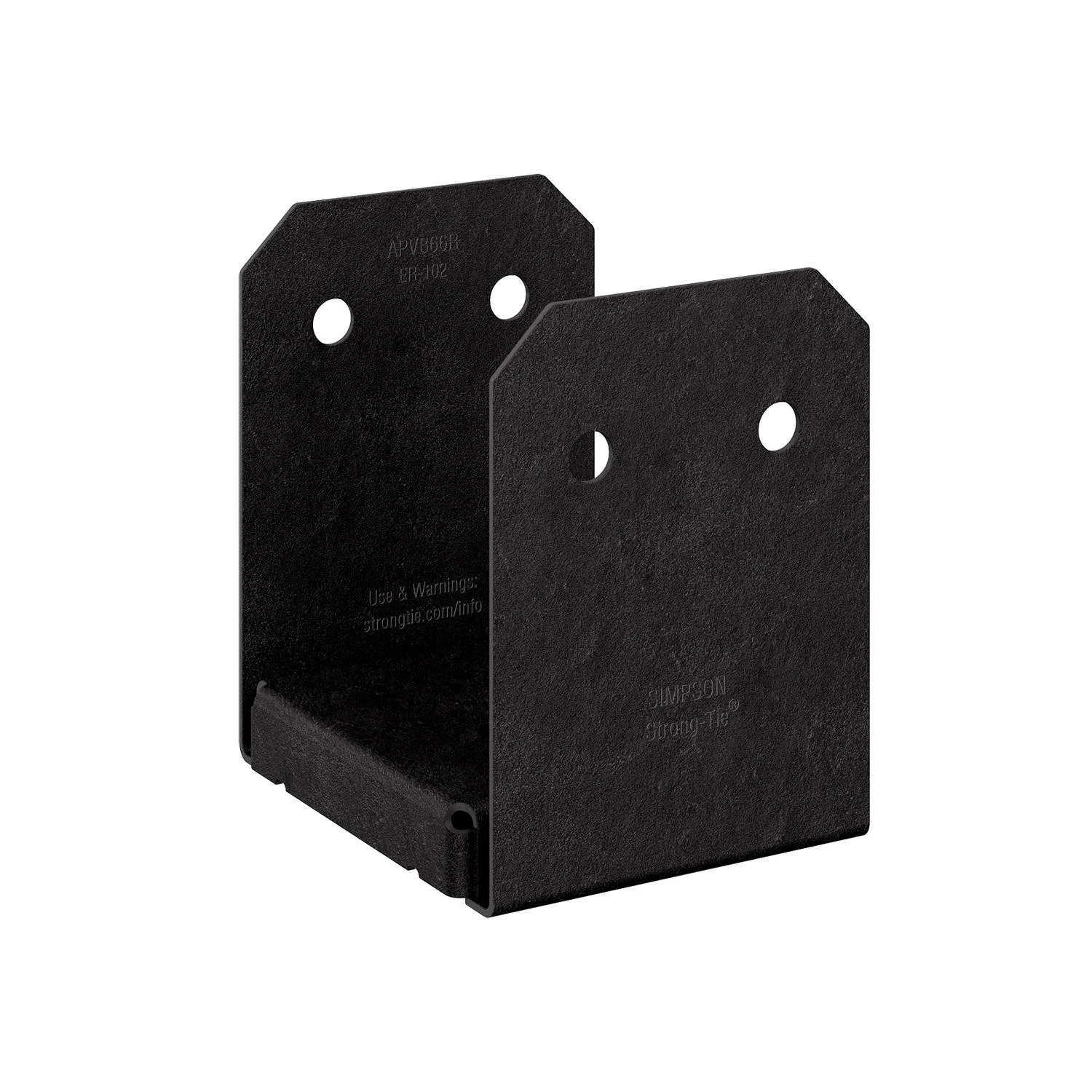 Simpson Strong-tie Avant 6.56 In. H X 6 In. W 12 Ga. Galvanized Steel Post Base Zmax
