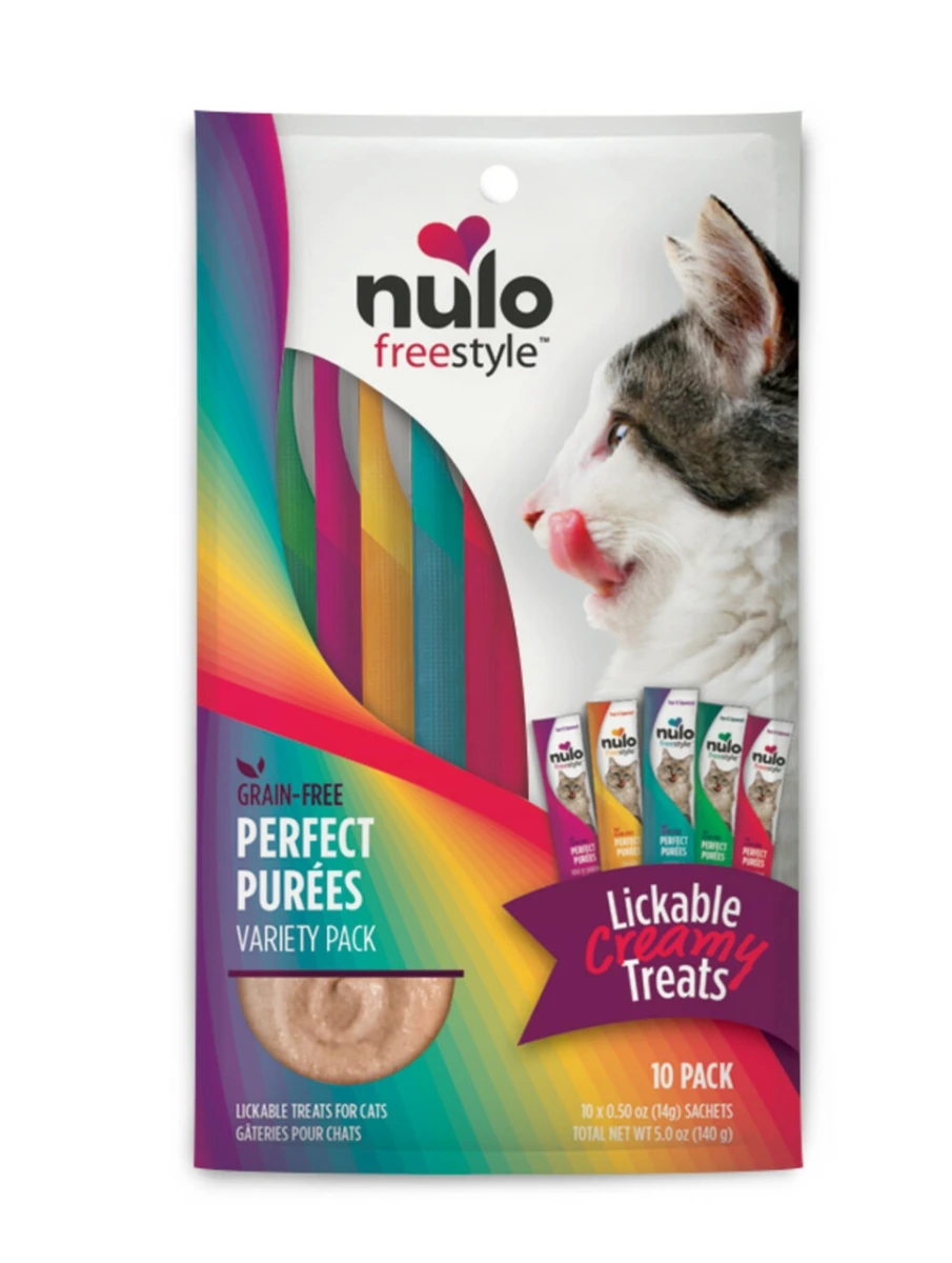 66102482 5 oz Grain Free Variety Puree Cat Treat&#44; Pack of 10