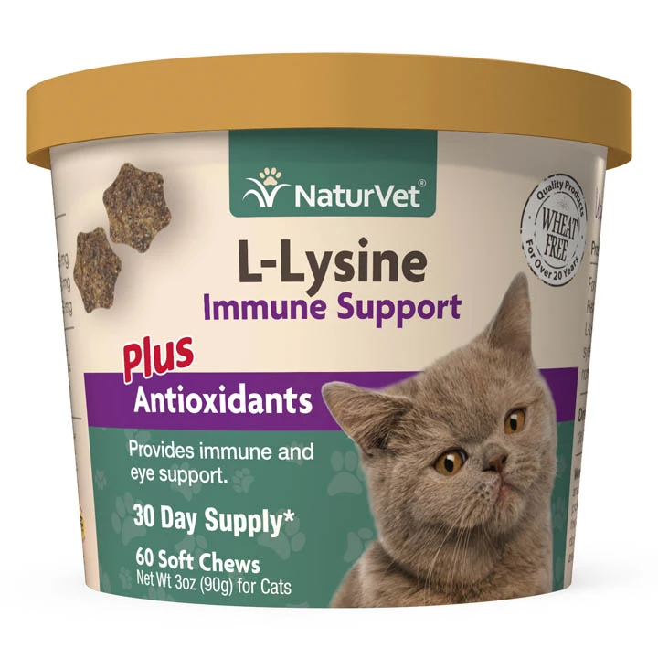 L-lysine Immune Support And Antioxidants Cat Supplement 60 Soft Chews