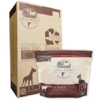9.75 Lbs Beef Nuggets Raw Dog Food For Dogs And Cats