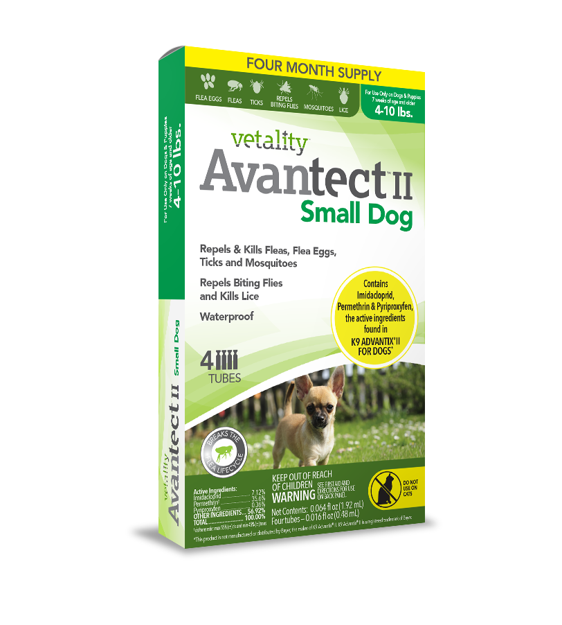Avantect Ii Flea And Tick Treatment For Small Dogs 5-22 Lbs