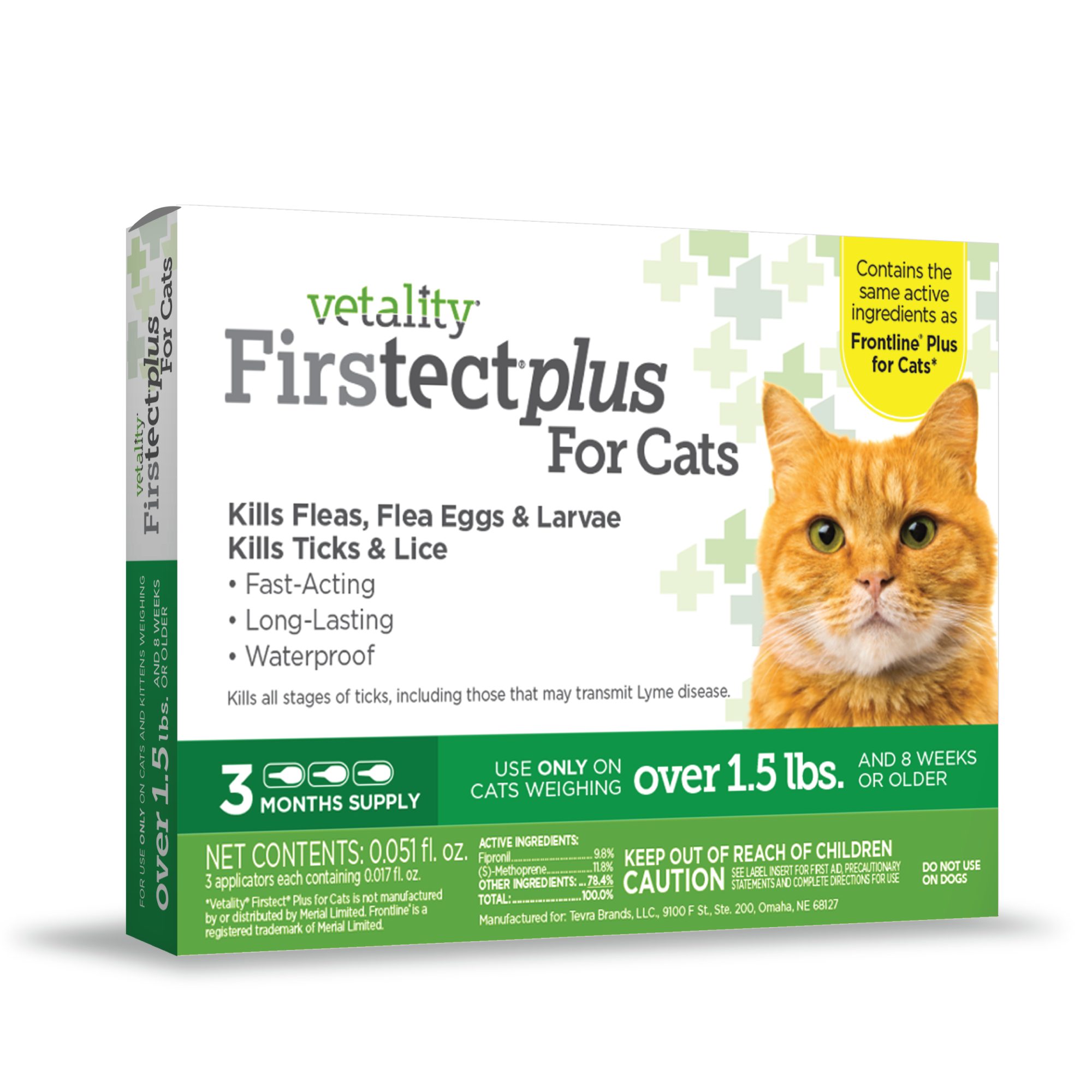 Firstect Plus For Cats Over 1.5 Pounds - Flea And Tick Treatment