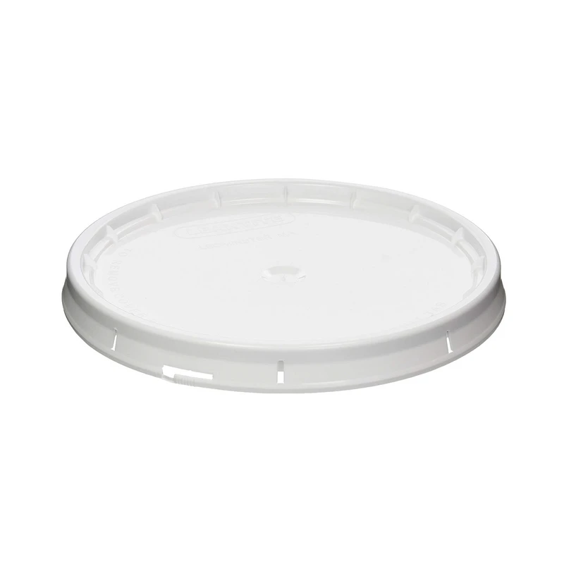 White 5 Gallon Plastic Gasket Bucket Lid - Heavy Duty Food Safe Seal