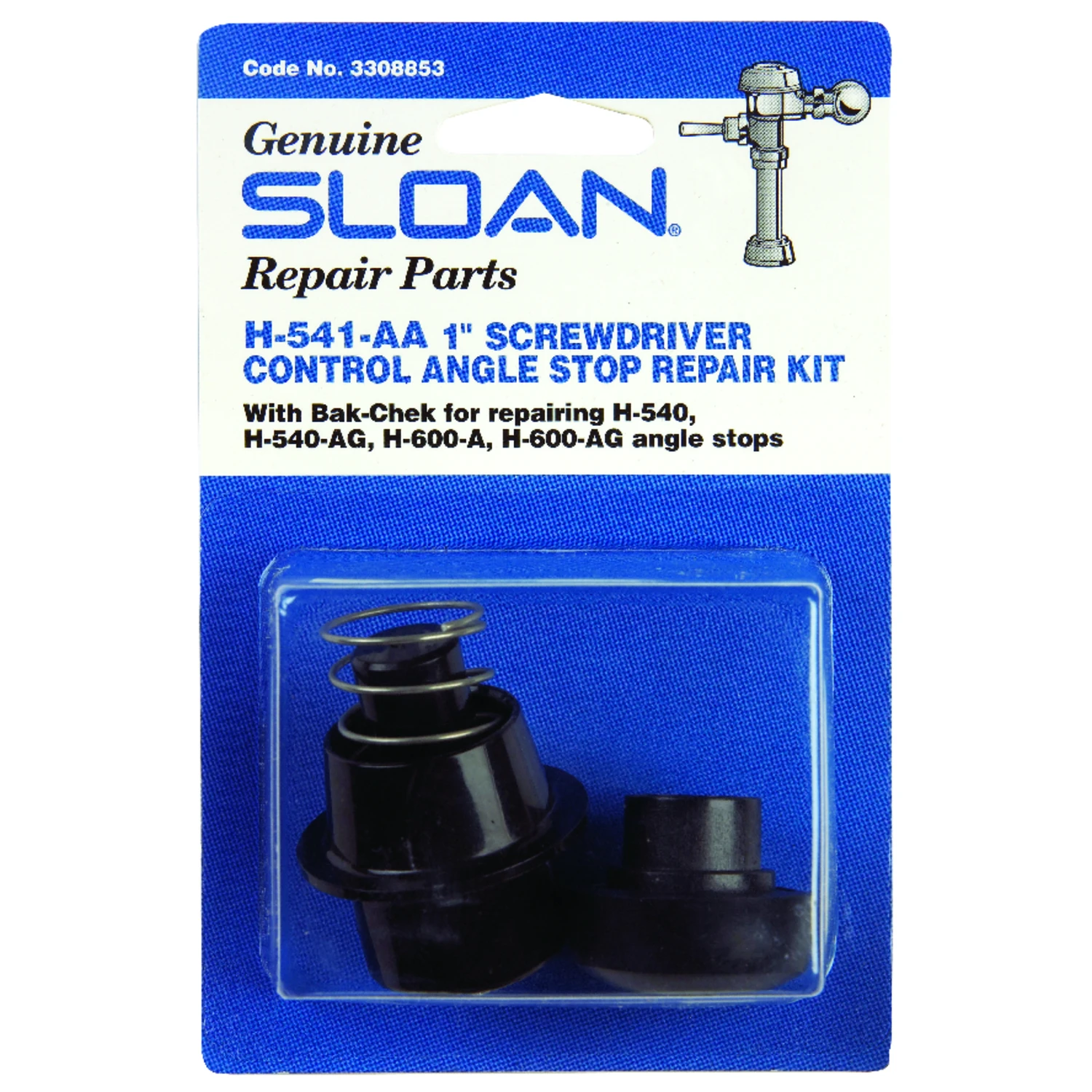 Angle Stop Repair Kit Black Plastic For Flush Valve - Model 3308853