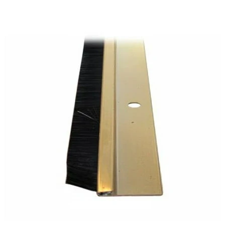36" Gold Aluminum Brush Door Sweep For Enhanced Insulation And Protection