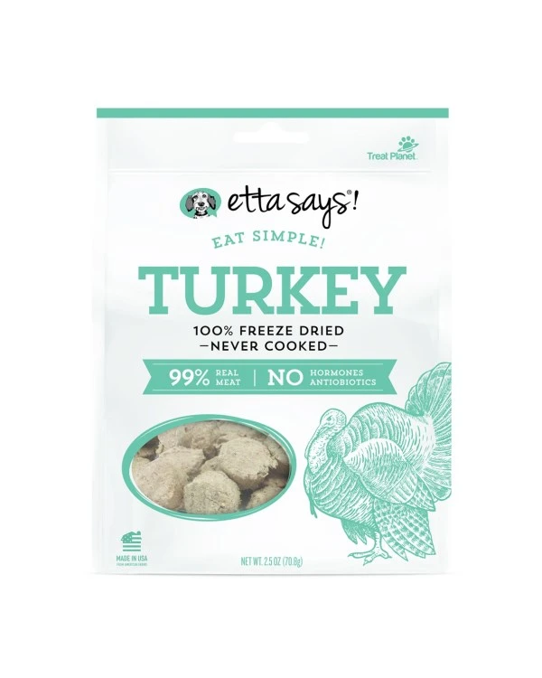 Eat Simple Freeze-dried Turkey Dog Treats, 2.5 Oz - All-natural Protein Snack