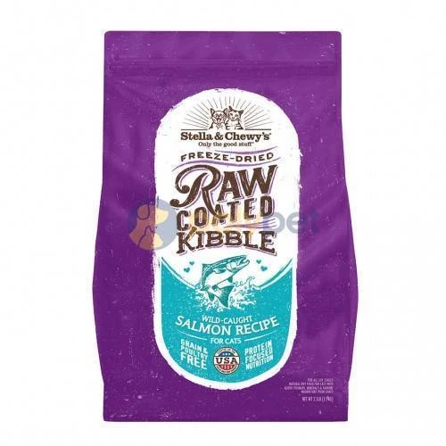 Raw Coated Kibble Wild Caught Salmon Recipe Cat Food, 5 Pounds