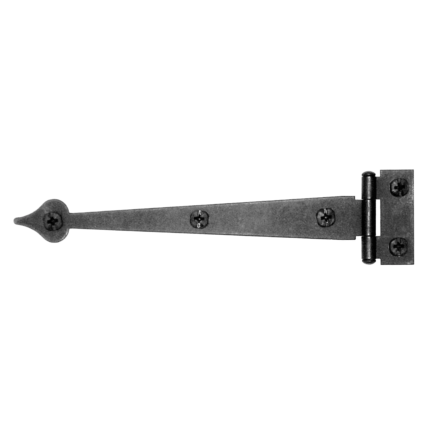 Acorn 6-1/2 in. L Black Strap Hinge 2 pk