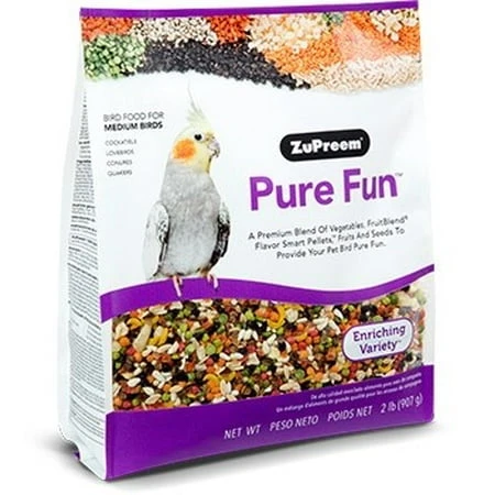 Pure Fun Medium Bird Food, 2 Pounds For Healthy Birds