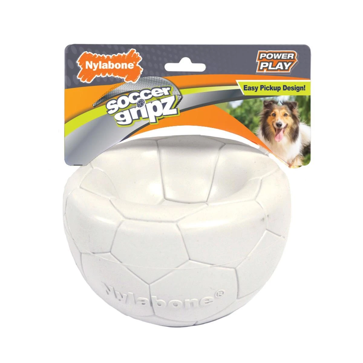 Power Play Soccer Ball Gripz Dog Toy, Medium 5.5 Inches