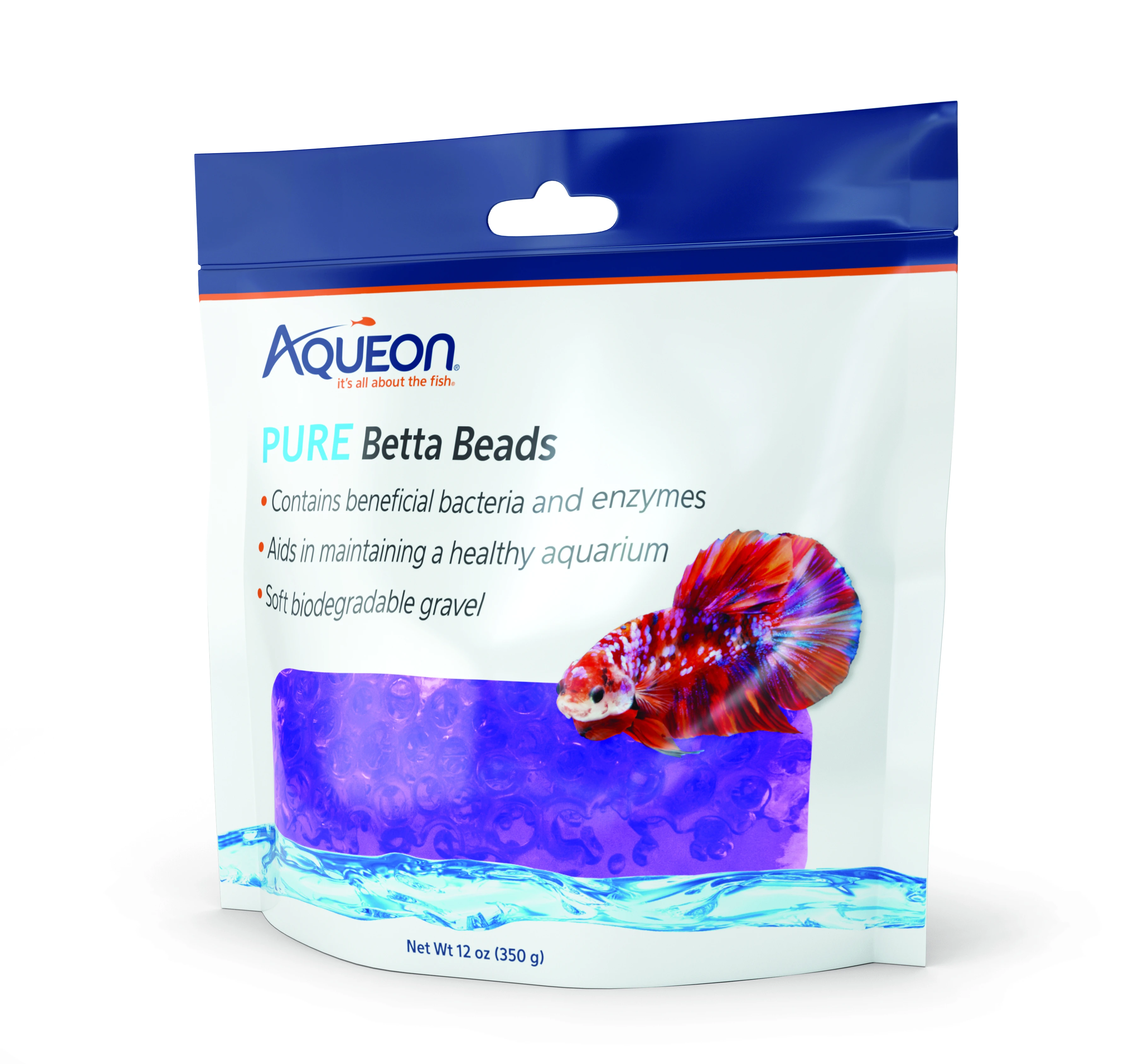 Purple Pure Betta Beads, 12 Ounces For Healthy Unfiltered Aquariums