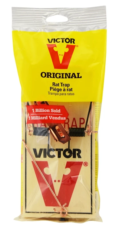 Victor M201r Wooden Rat Trap - Effective, Easy To Use, Indoor/outdoor