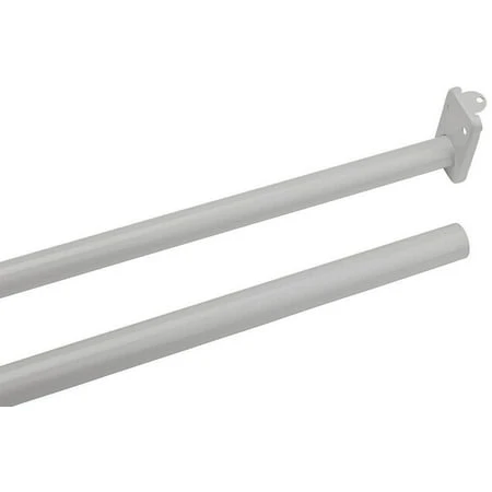 Versatile 72-96 Inch Adjustable Closet Rod in White Steel