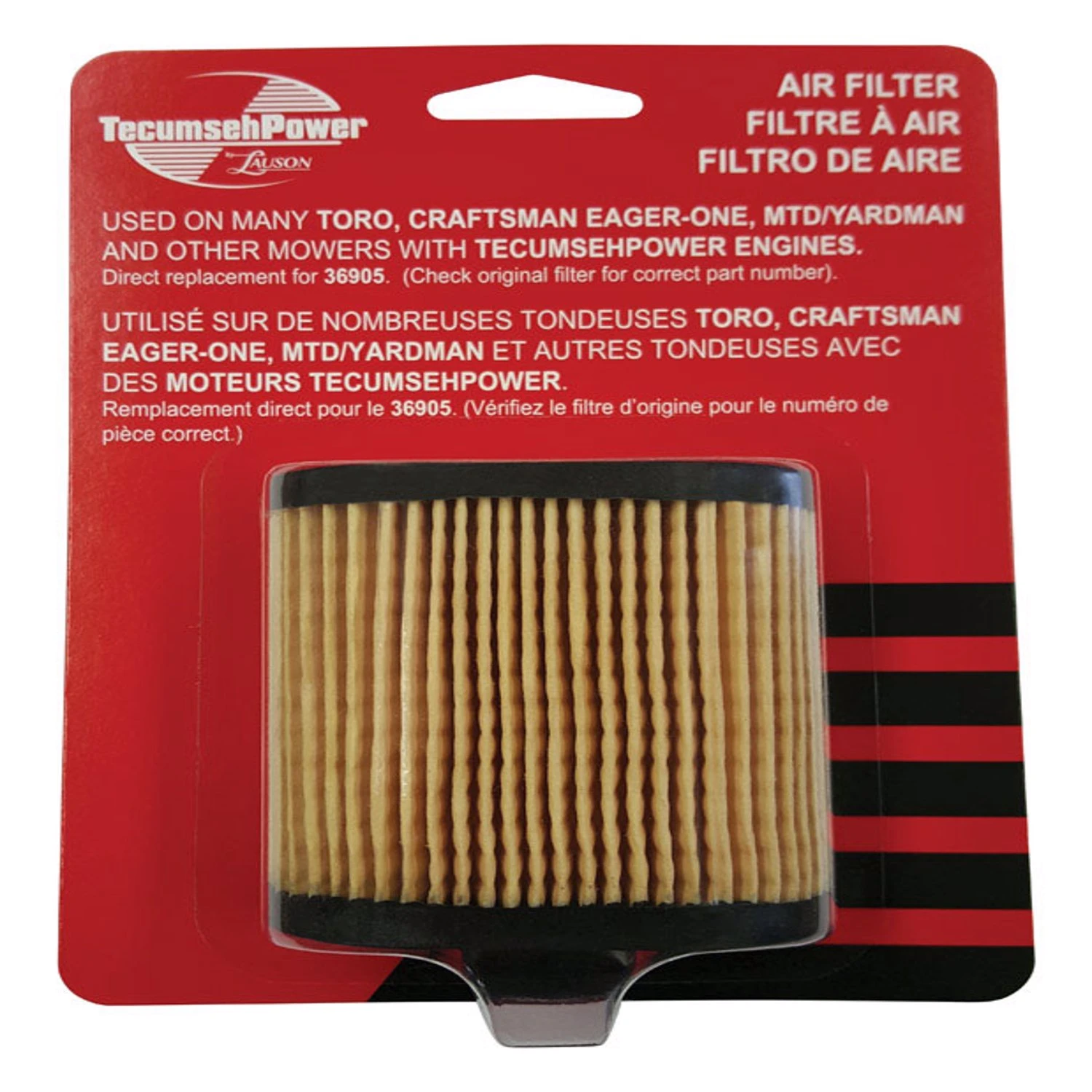Small Engine Air Filter For Model 740083a - Circular Shape, 7 Height