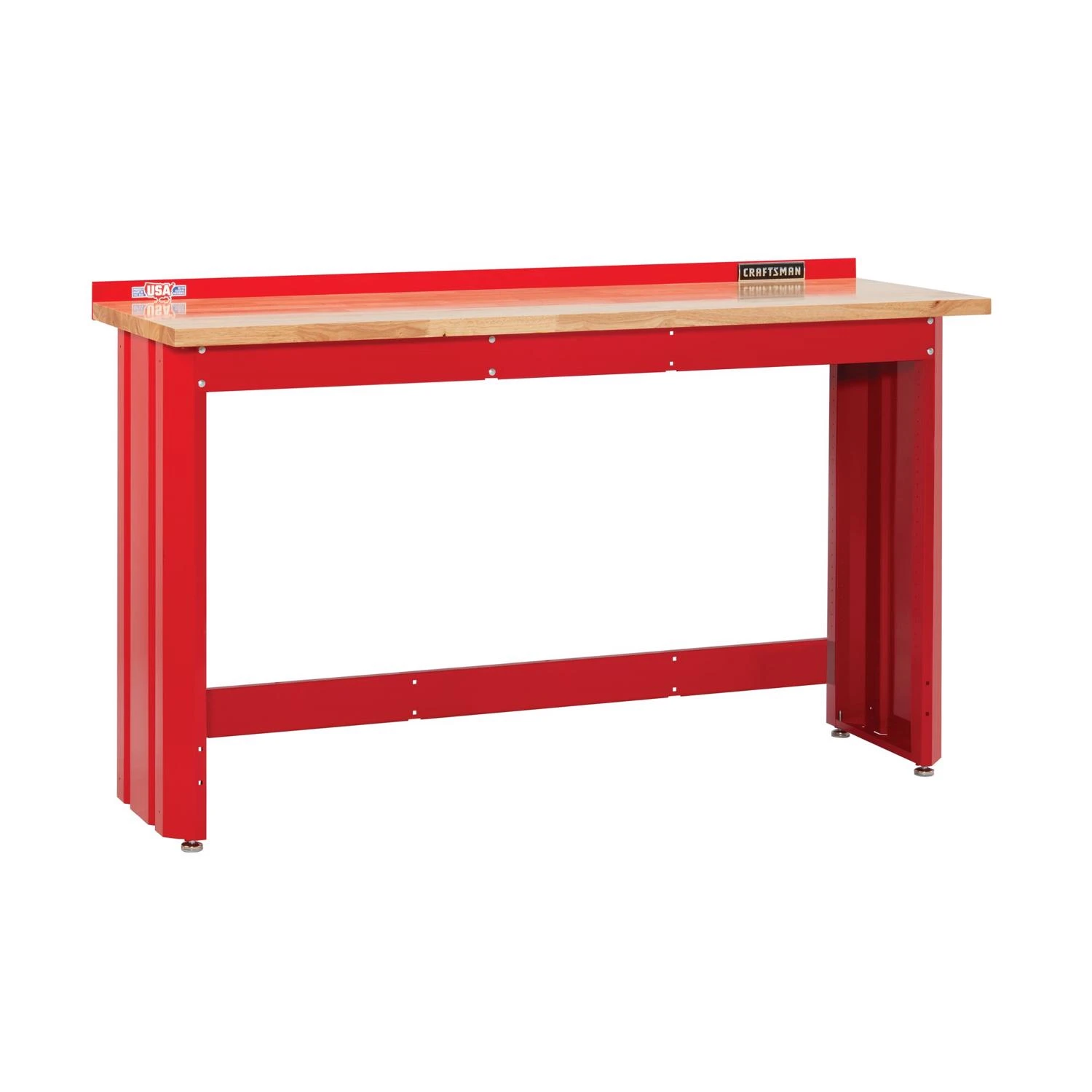 72 In. Wide Workbench With Butcher Block Top, 1450 Lb. Capacity