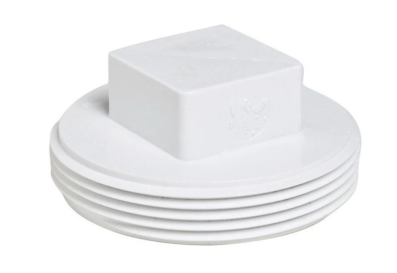 PLUG THREADED 4" PVC