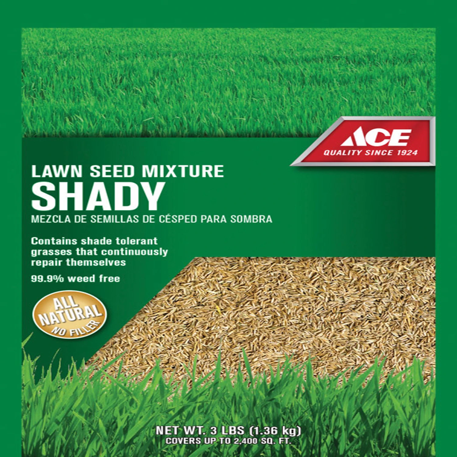 Mixed Full Shade Grass Seed 3 Lb - Ideal For Low Sun Areas