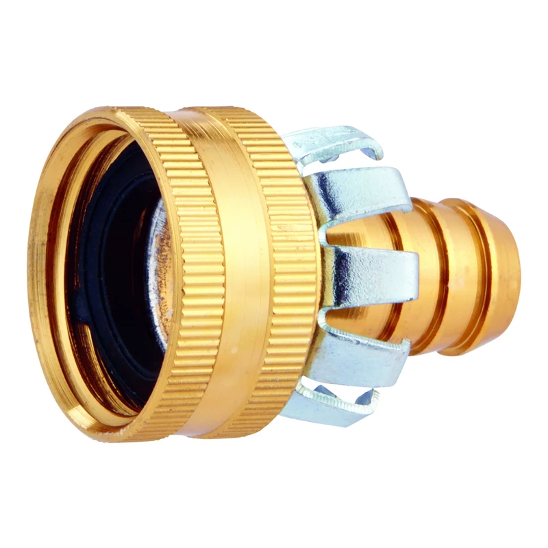 1/2 In. Metal Threaded Female Clinch Hose Mender Clamp For Garden Hoses