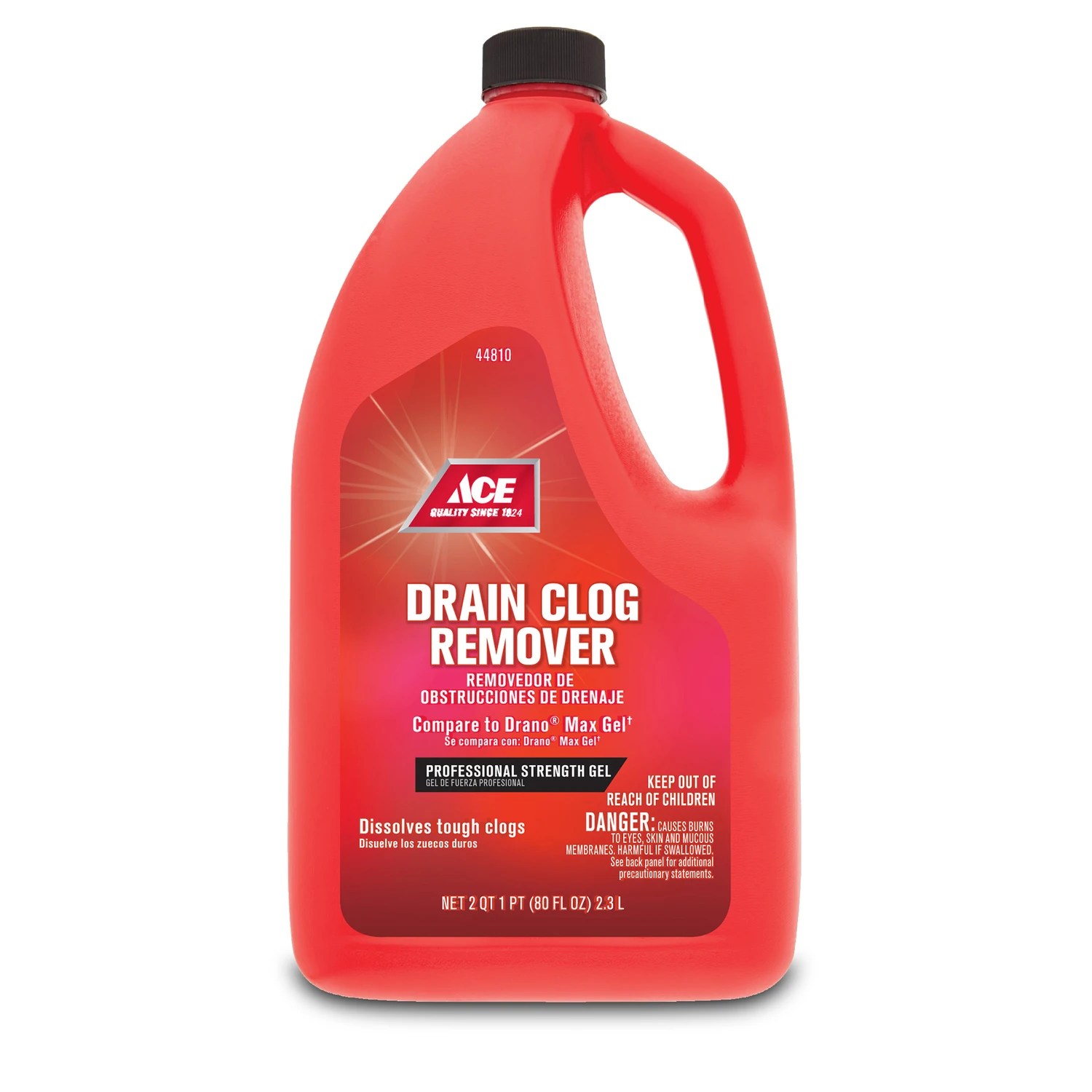 Liquid Drain Cleaner Professional Strength 80 Oz For Tough Clogs And Soap Scum