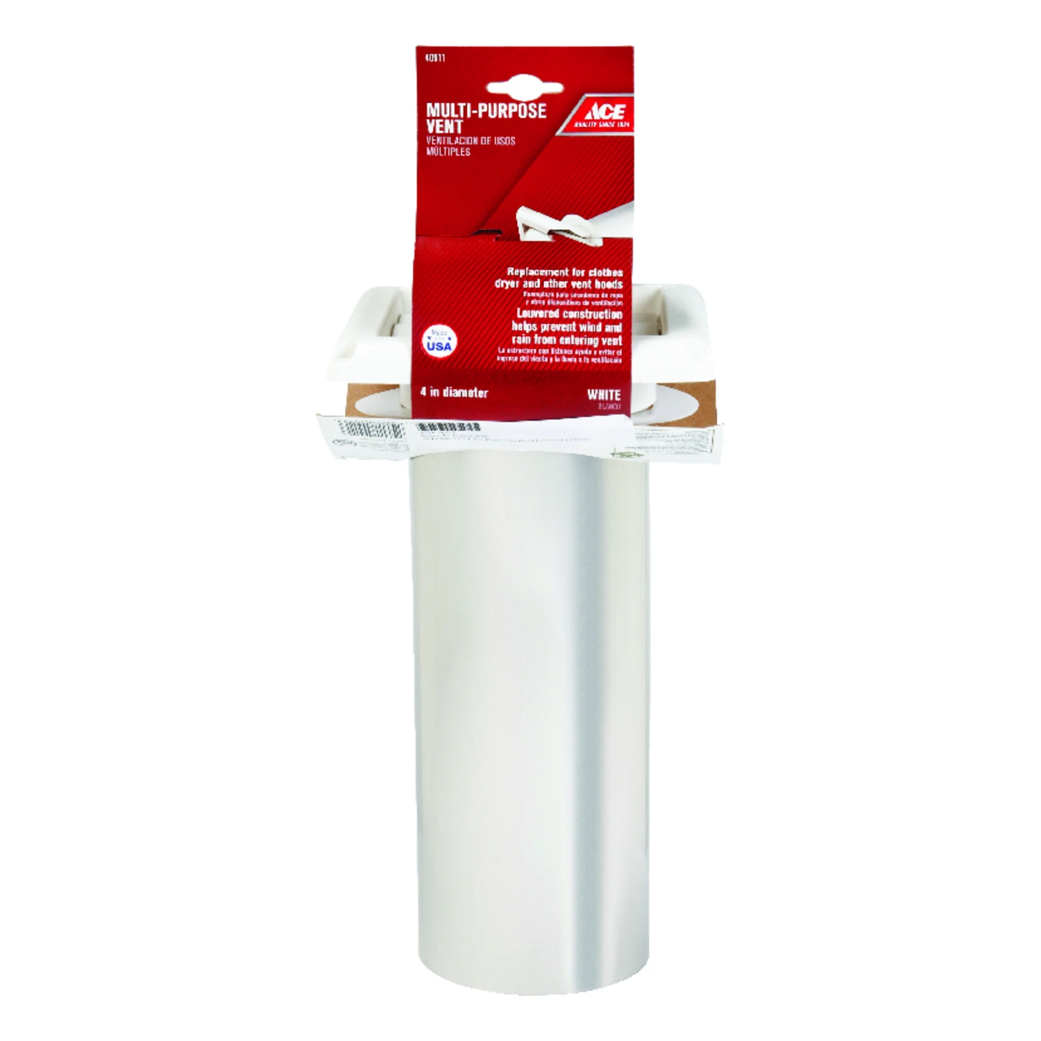 DRYER VENT KIT 4" WHT
