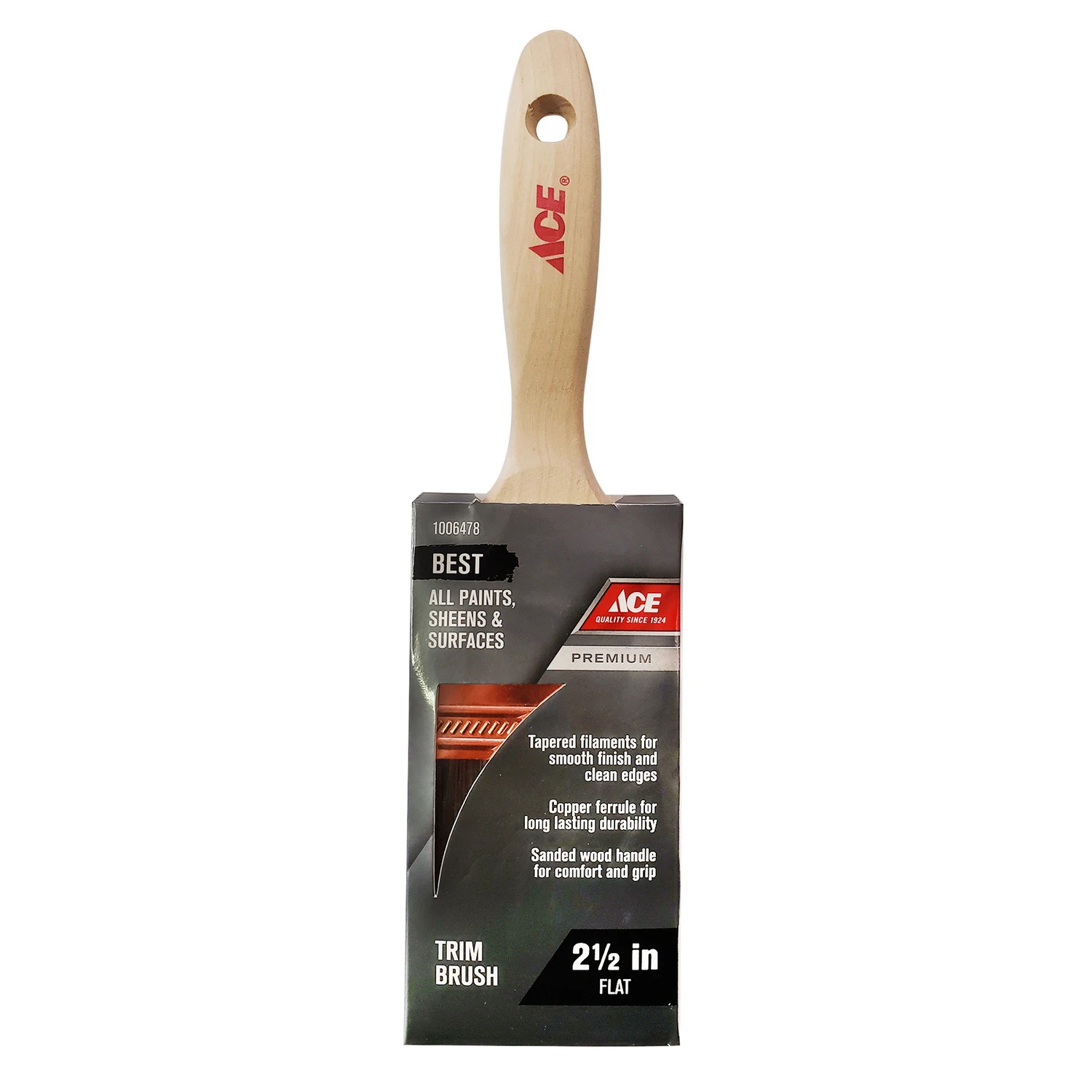 Best 2-1/2 In. Flat Paint Brush For Heavy-bodied Paints