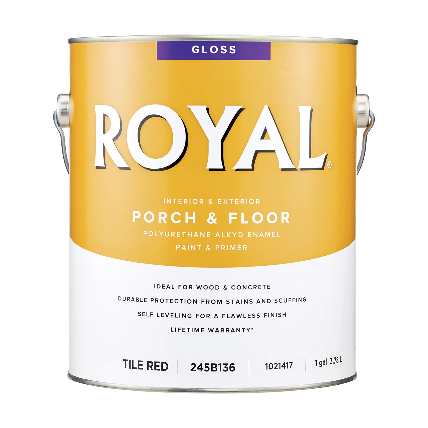 Royal Gloss Tile Red Oil-based Enamel Porch & Floor Paint 1 Gallon